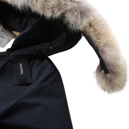 Parka Uomo Arctic Anorak con pelliccia e tracolla interna Blu WOOLRICH- Francavilla Moda